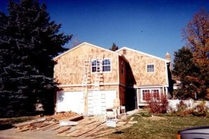 Added a Two Story Attached Garage with Cedar Shake