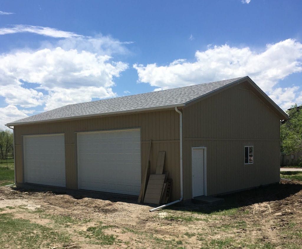 4 Car Detached Garage 48×28 T-111 Siding, 12 Overhangs, 4:12 Reverse 